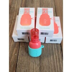 NIB I'm meme Color Key Ring Water Gel Lip Tint 01 Coral Picnic